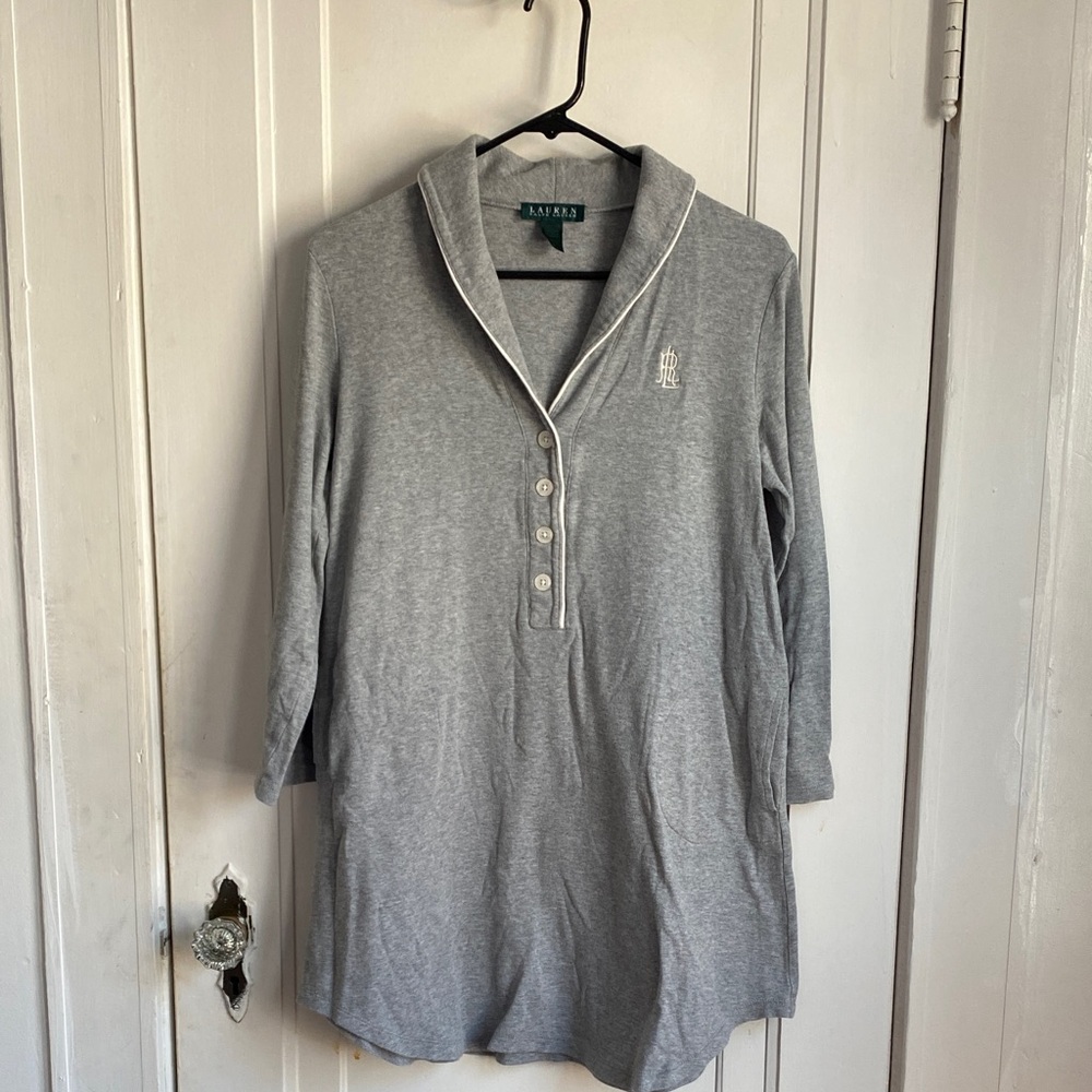 Ralph Lauren Gray Sleep Shirt, Small
